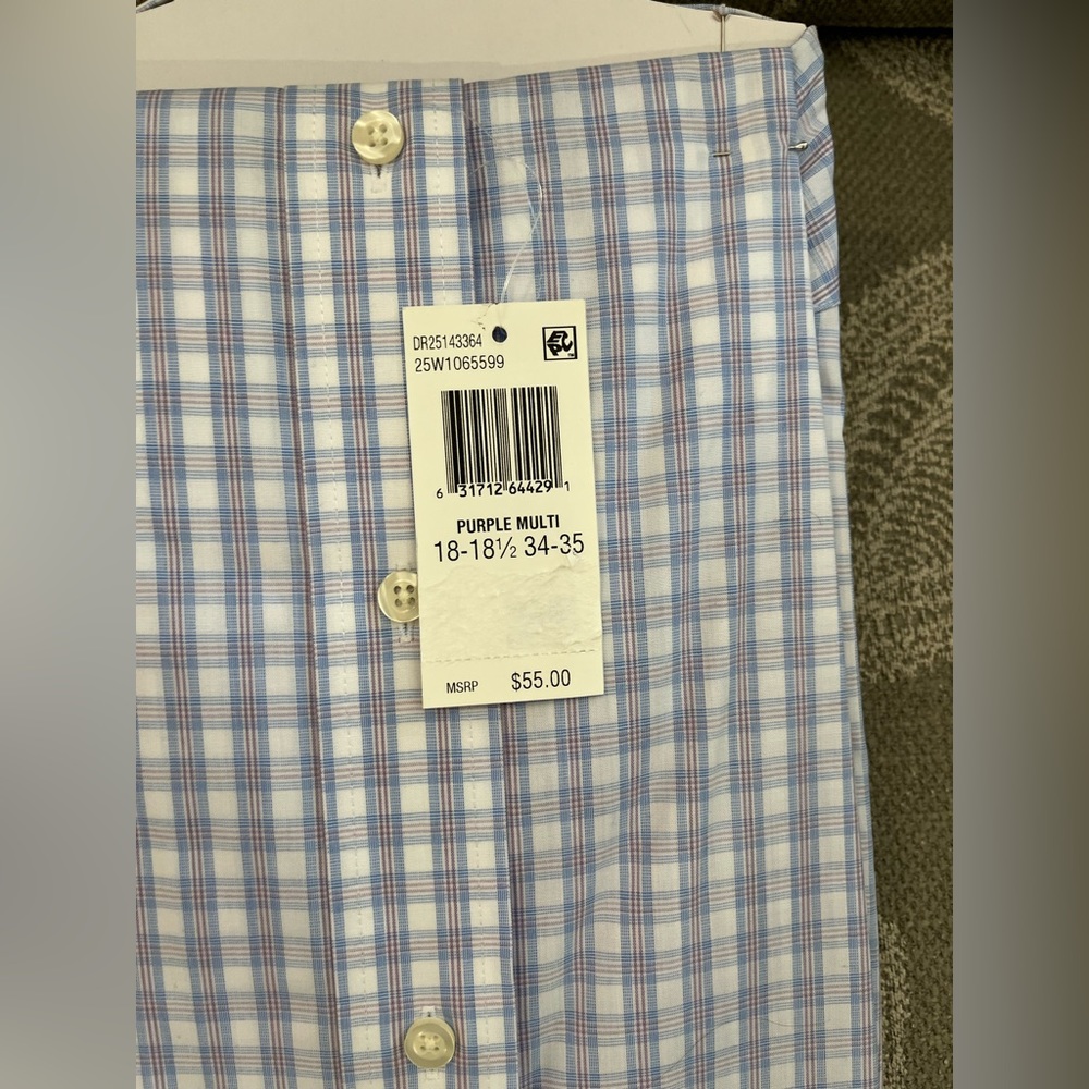 Chaps 18-18.5 XXL Performance Cool Max button down long sleeve